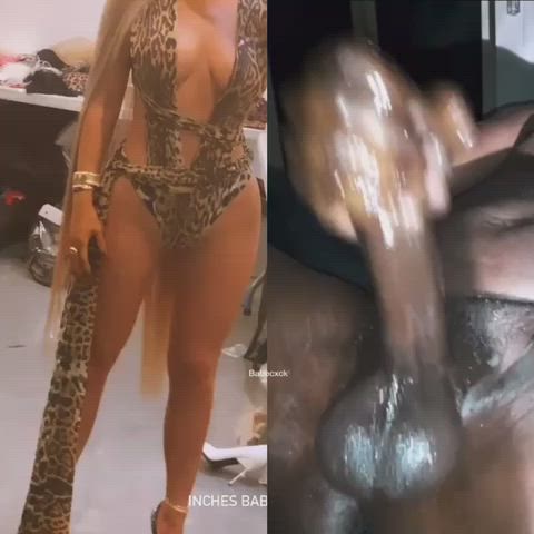 BBC cant help but empty those cum filled balls to Queen Kylie
