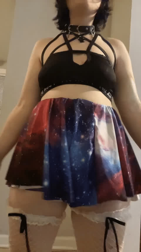 flowy skirt means twirling and shaking ass