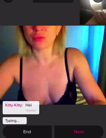 Big Dick Blonde Cam Camgirl MILF Masturbating Tits Titty Drop clip