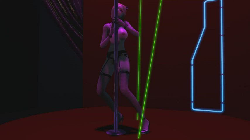 animation dancing pole dance clip