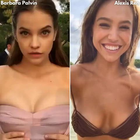 Whose tits would you rather worship, suck, fuck while she talks dirty and encourages