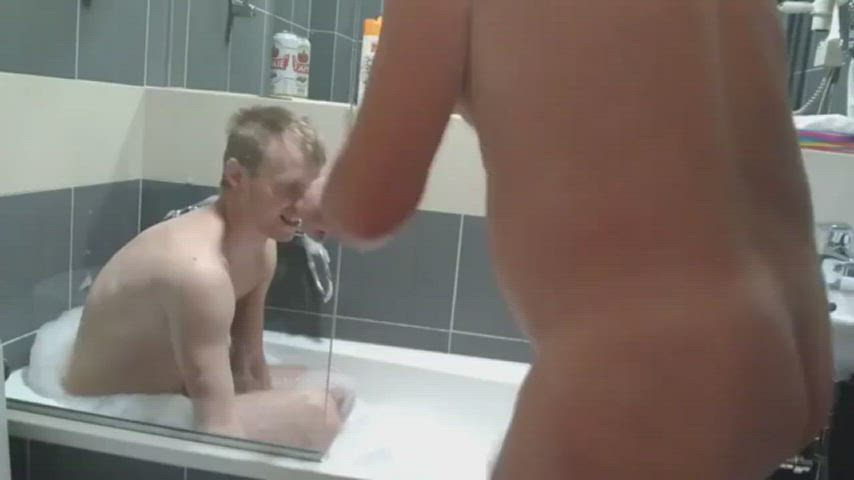 anal bathtub blowjob gay mature clip