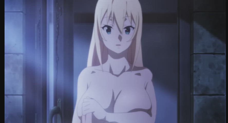 anime bath bathroom bathtub big tits blonde boobs nude tits clip