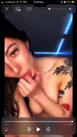 big tits solo tattoo teen tiktok white girl clip