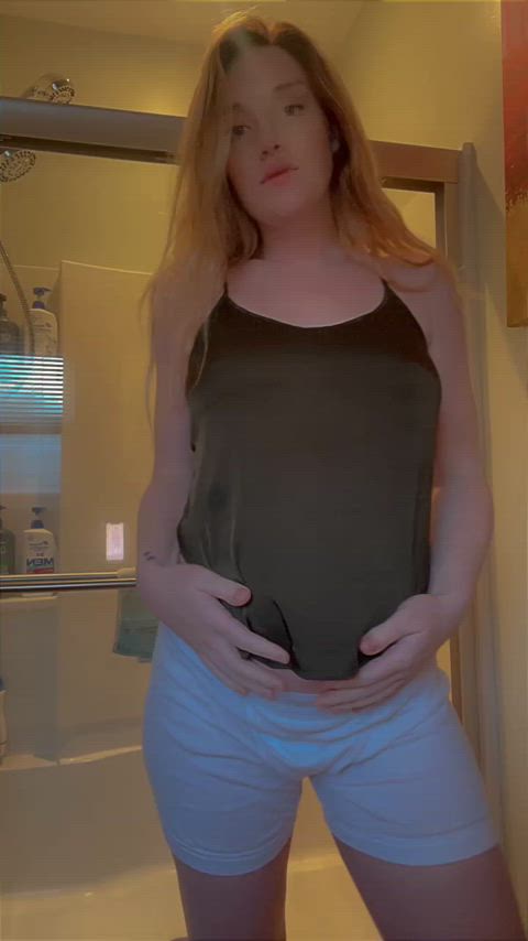 blonde boobs cute impregnate natural tits pregnant sexy shower tits belly clip