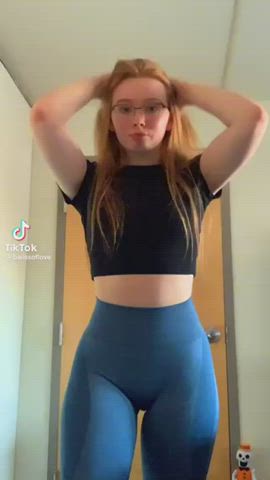 Big Ass Glasses Non-nude Redhead Teen TikTok clip