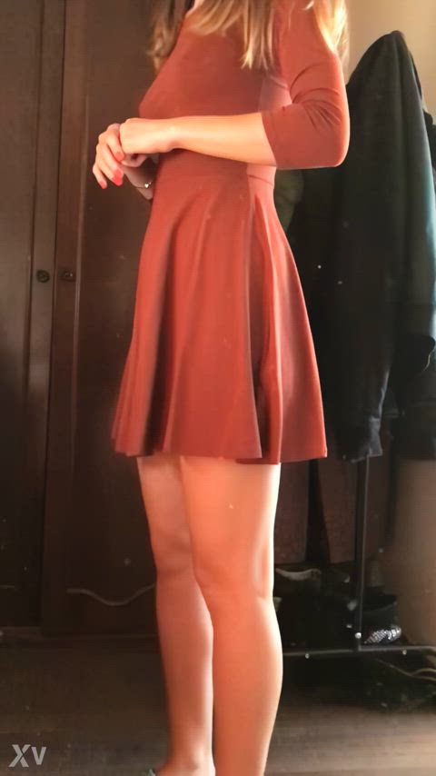 Spinning in a red dress (Slowmo)