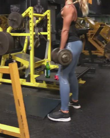 ass blonde fitness clip