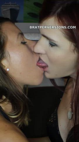 bratperversions brazilian kiss kissing sissy sissy slut small tits sucking tits tits