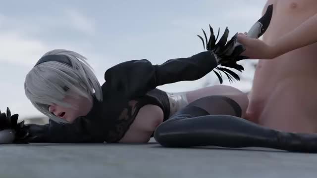 3D, Android_2B, Animated, Blender, Nier, Nier_Automata, Sound, fatcat17