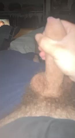 foreskin hairy hairy cock jerk off male masturbation masturbating uncut clip
