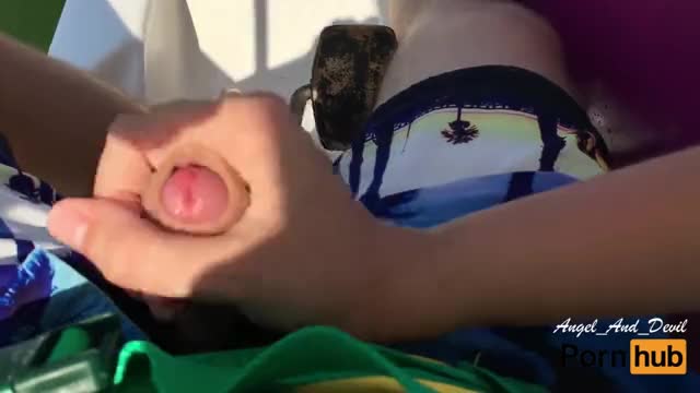 CRAZY PUBLIC BLOWJOB on pedal boat near crowded beach | Angel_And_Devil