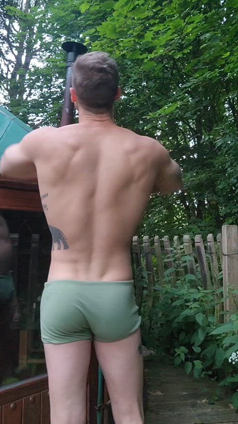 boyfriend cute fit model muscles outdoor public gay-muscle clip