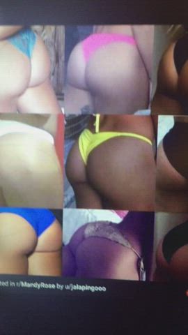 Came on this collage of Mandy's perfect ass