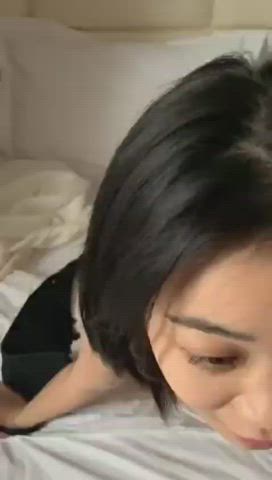 Asian Blowjob Chinese Forced Rough Short Hair Sucking Tattoo clip