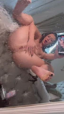milf mirror petite wet pussy wet and messy clip