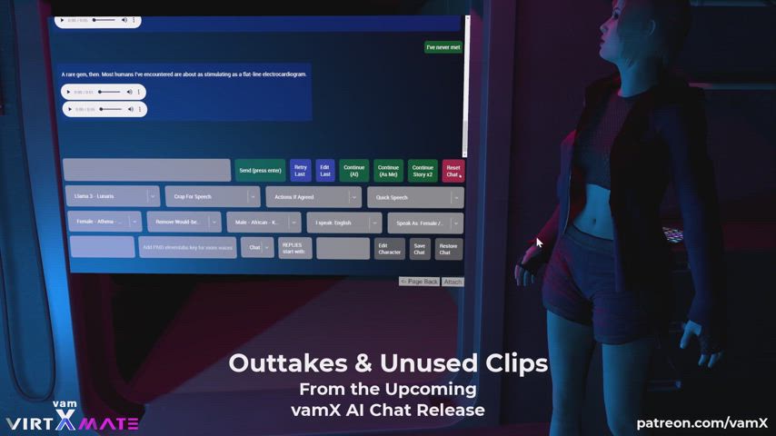 AI Chat Outtakes and Unused Clips (from the next vamX AI chat update)