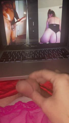 wanted to show off how I squirted as soon as his Black dick came back on the screen.
