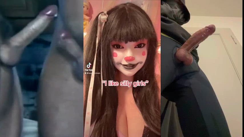 babecock bisexual clown clown girl frotting gooning male masturbation tiktok clip