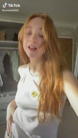 redhead teen tiktok clip