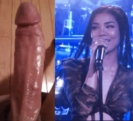 Jhené wishes she was stroking that cock