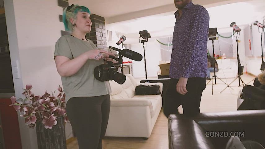 Porn director Proxy Paige can't resist cock even when she's behind the camera