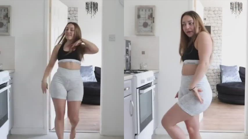 Big Ass Booty Pawg Shorts Thick White Girl Yoga Pants clip