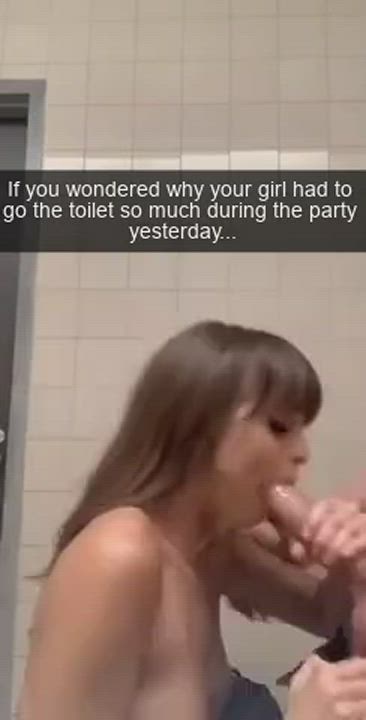 You had already wondered if everything was ok with your gf, after she had to pee