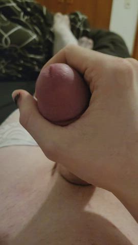 cumshot femboy fishnet girl dick masturbating moaning solo stockings clip