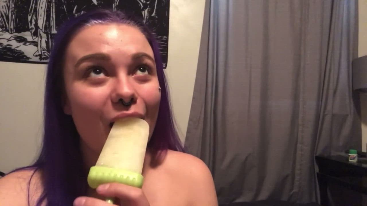 Yes, that is a cum popsicle. Just imagining the taste, texture, and coldness should