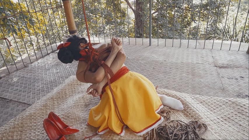 The full film released. Snow White is ballgagged and hogtied for pussy play. I love