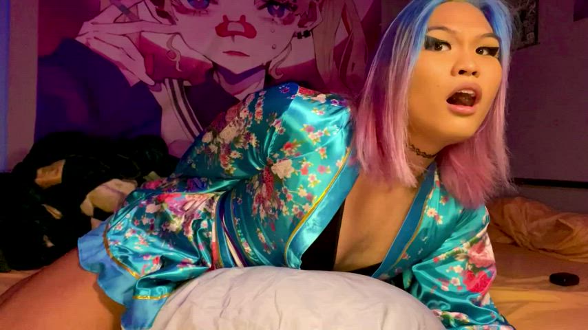 asian filipina humping japanese kimono pillow humping small tits trans trans woman