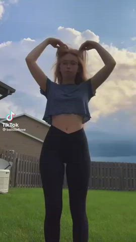 Big Ass Glasses Non-nude Outdoor Redhead Teen TikTok clip