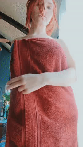 exposed redhead towel clip