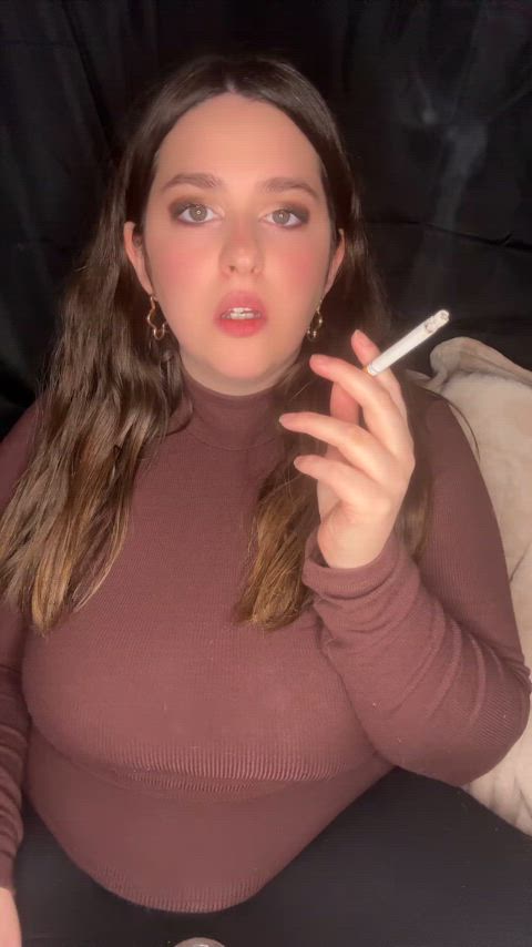 big tits onlyfans smoking clip