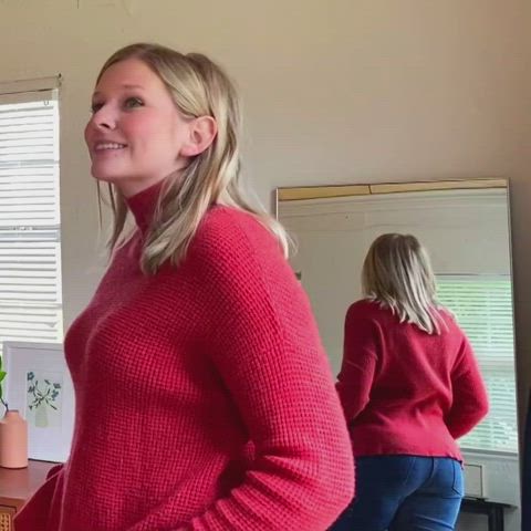 big ass blonde booty curvy jeans thick clip