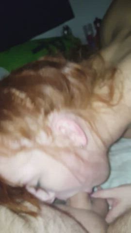 amateur blowjob deepthroat homemade redhead clip