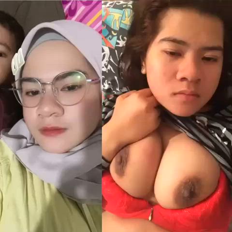 amateur big tits hijab malaysian muslim tits clip