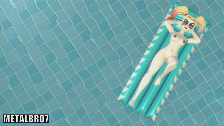 ass harley quinn nude swimming pool clip