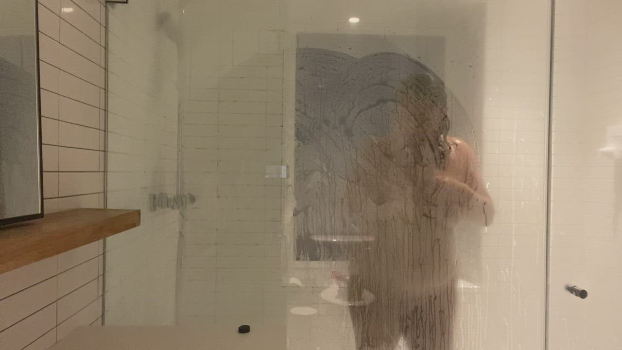 Shower scene from my shore hotel. (F)
