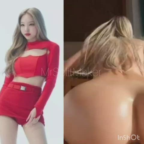 asian ass celebrity cowgirl japanese korean riding split screen porn clip