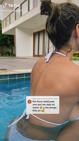 Ass Bikini Pool Slow Motion Thong TikTok clip