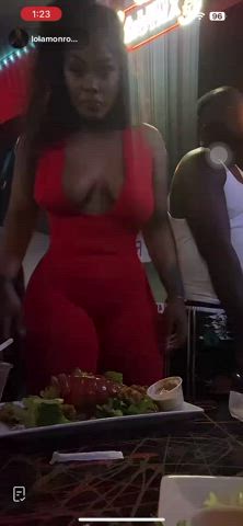 big tits ebony nipslip tiktok clip