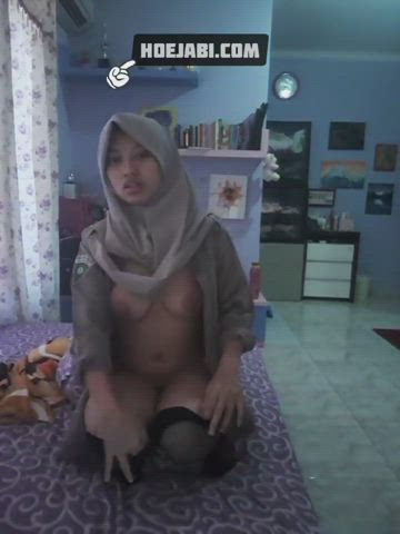 Asian Hijab Indonesian Lingerie Malaysian Muslim Solo Teen clip