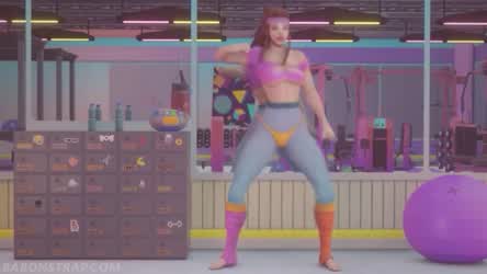 Animation Bouncing Tits Gym Jiggling Lapdance Swedish Underboob Workout clip