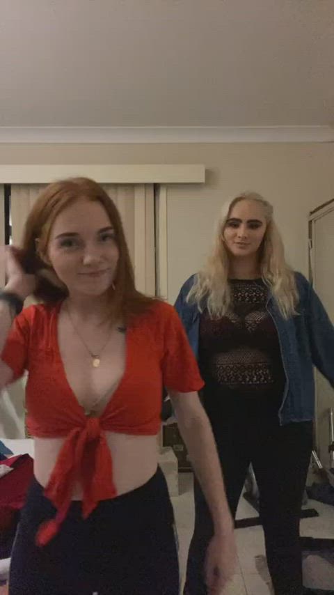 big tits dancing jiggling pawg tiktok white girl clip