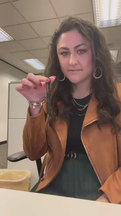 coworker flashing office pubic hair public pussy voyeur work clip
