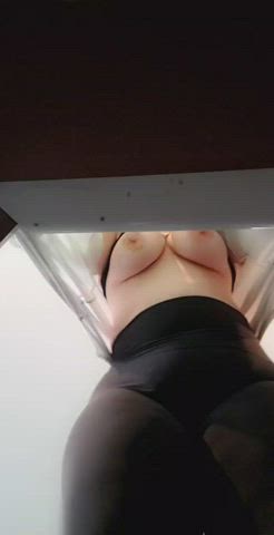 bbw big tits office clip