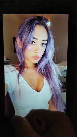 asian celebrity cum cumshot facial gamer girl tiktok tribute pink hair clip