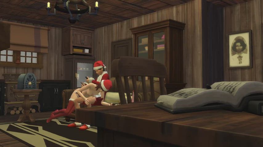 3d animation christmas role play spanking hanime clip